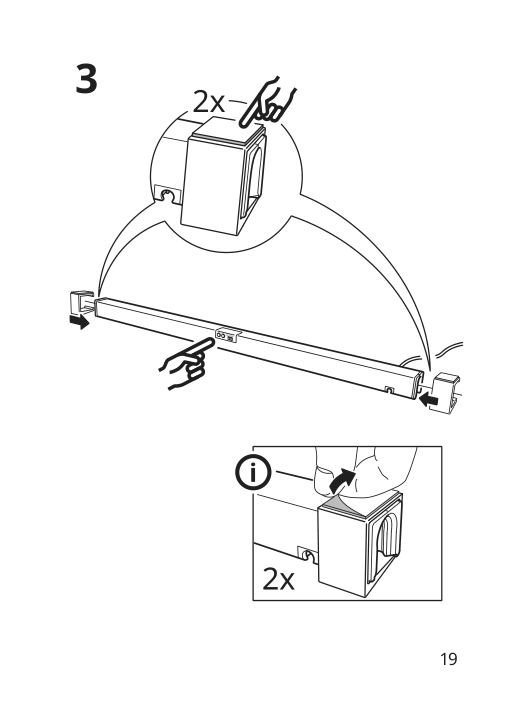 Assembly instructions for IKEA Missmyra led wardrobe lighting strp w sensor dimmable white | Page 19 - IKEA MISSMYRA LED wardrobe lighting strp w sensor 604.806.24