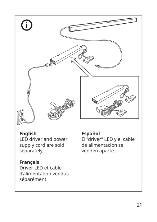 Assembly instructions for IKEA Missmyra led wardrobe lighting strp w sensor dimmable white | Page 21 - IKEA MISSMYRA LED wardrobe lighting strp w sensor 604.806.24