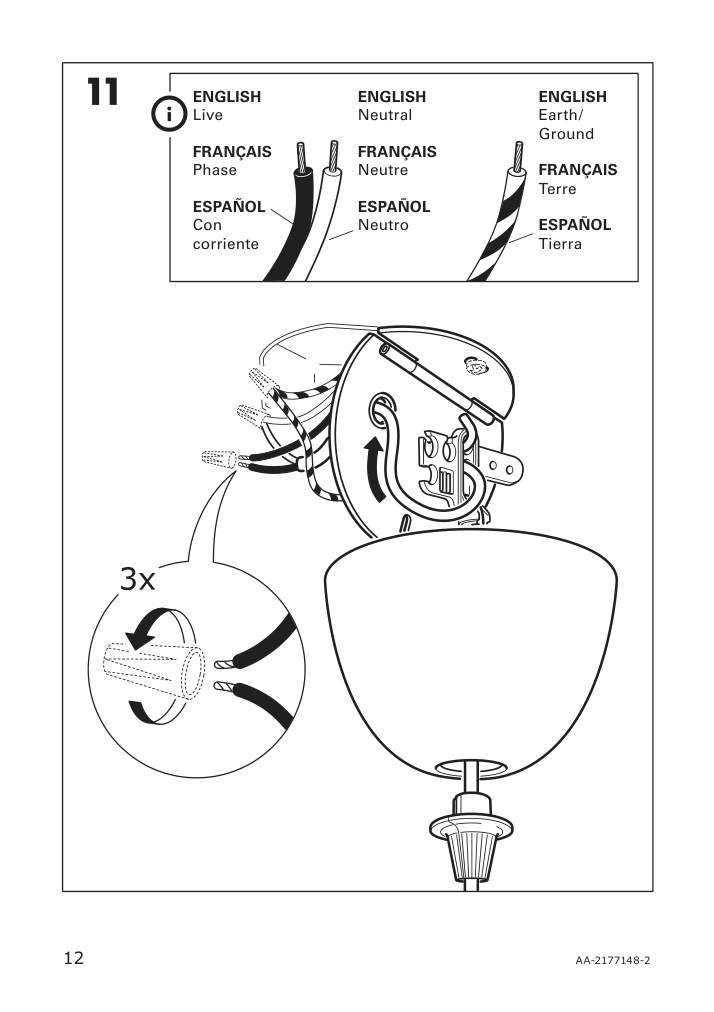 Assembly instructions for IKEA Misterhult pendant lamp bamboo handmade | Page 12 - IKEA MISTERHULT pendant lamp 904.410.18