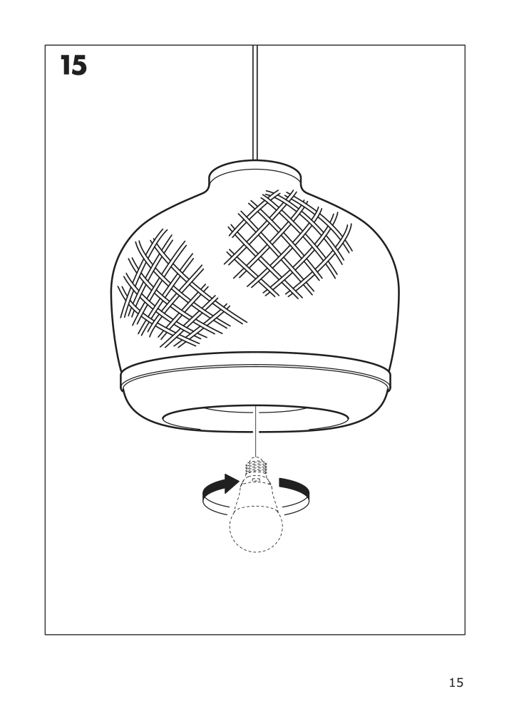 Assembly instructions for IKEA Misterhult pendant lamp bamboo handmade | Page 15 - IKEA MISTERHULT pendant lamp 904.410.18