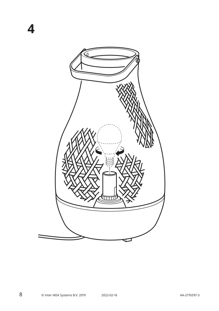 Assembly instructions for IKEA Misterhult table lamp bamboo handmade | Page 8 - IKEA MISTERHULT table lamp 504.376.26