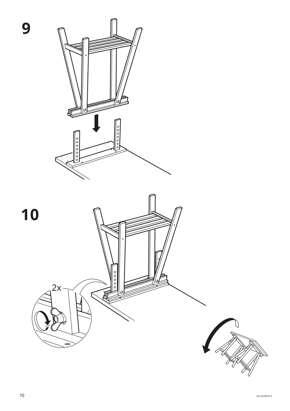 Assembly instructions for IKEA Mittback trestle birch | Page 10 - IKEA MITTBACK trestle 304.599.97