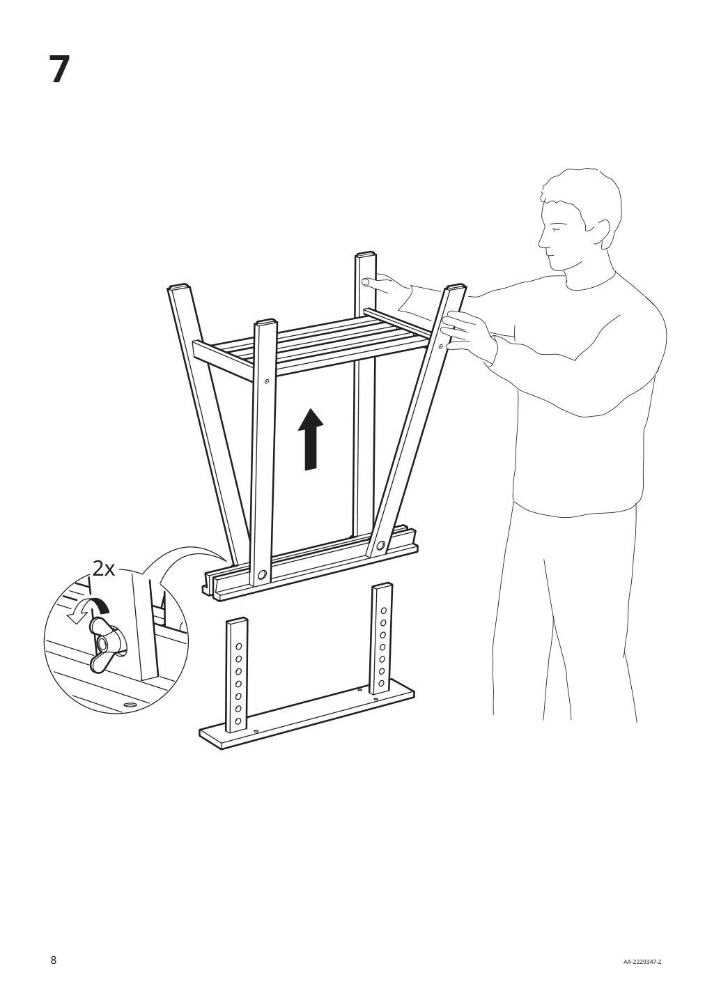 Assembly instructions for IKEA Mittback trestle birch | Page 8 - IKEA MITTBACK trestle 304.599.97