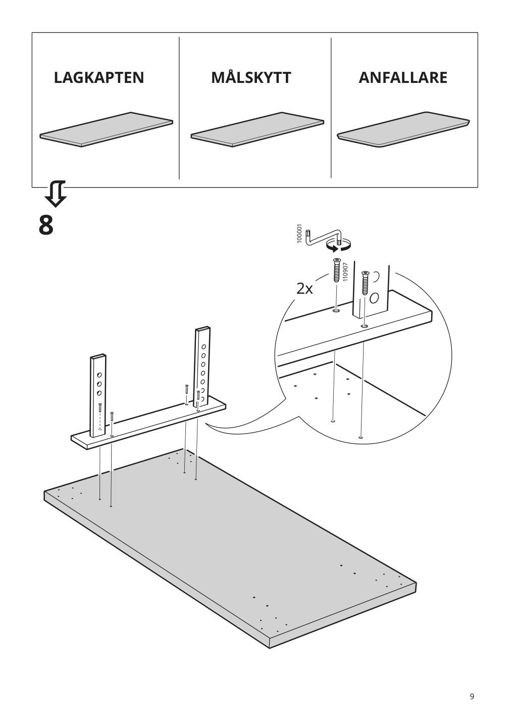 Assembly instructions for IKEA Mittback trestle birch | Page 9 - IKEA MITTBACK trestle 304.599.97