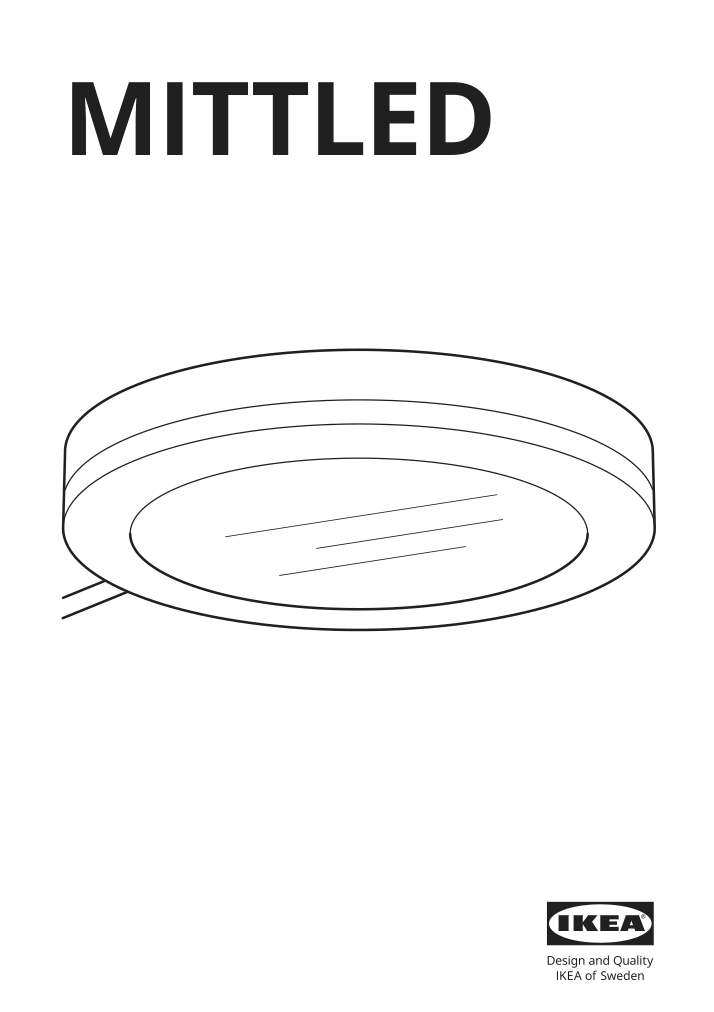 Assembly instructions for IKEA Mittled led spotlight dimmable black | Page 1 - IKEA MITTLED LED spotlight 604.721.34