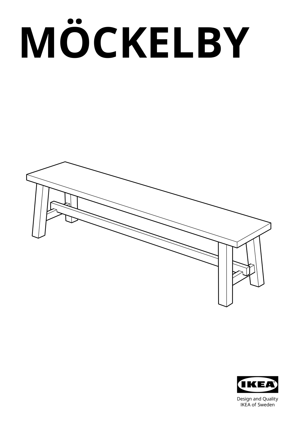 Assembly instructions for IKEA Moeckelby bench oak | Page 1 - IKEA MÖCKELBY bench 303.482.59