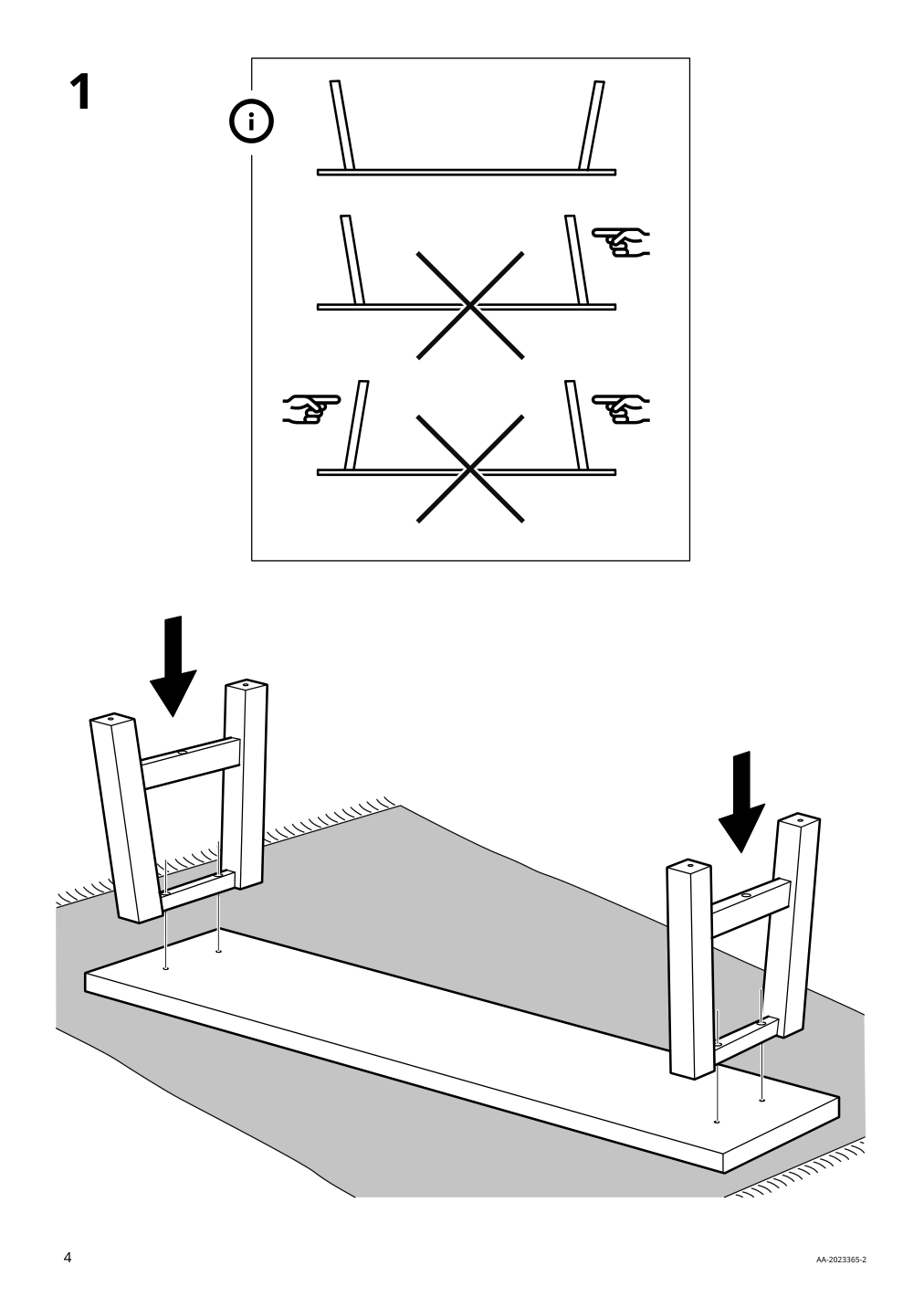 Assembly instructions for IKEA Moeckelby bench oak | Page 4 - IKEA MÖCKELBY bench 303.482.59