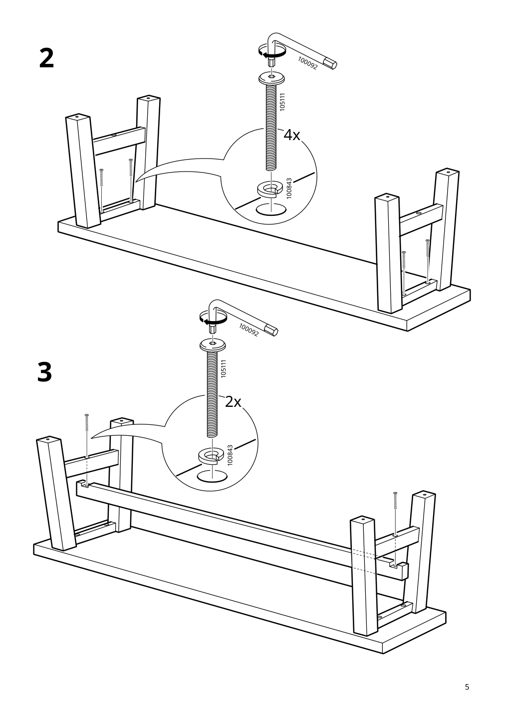 Assembly instructions for IKEA Moeckelby bench oak | Page 5 - IKEA MÖCKELBY bench 303.482.59