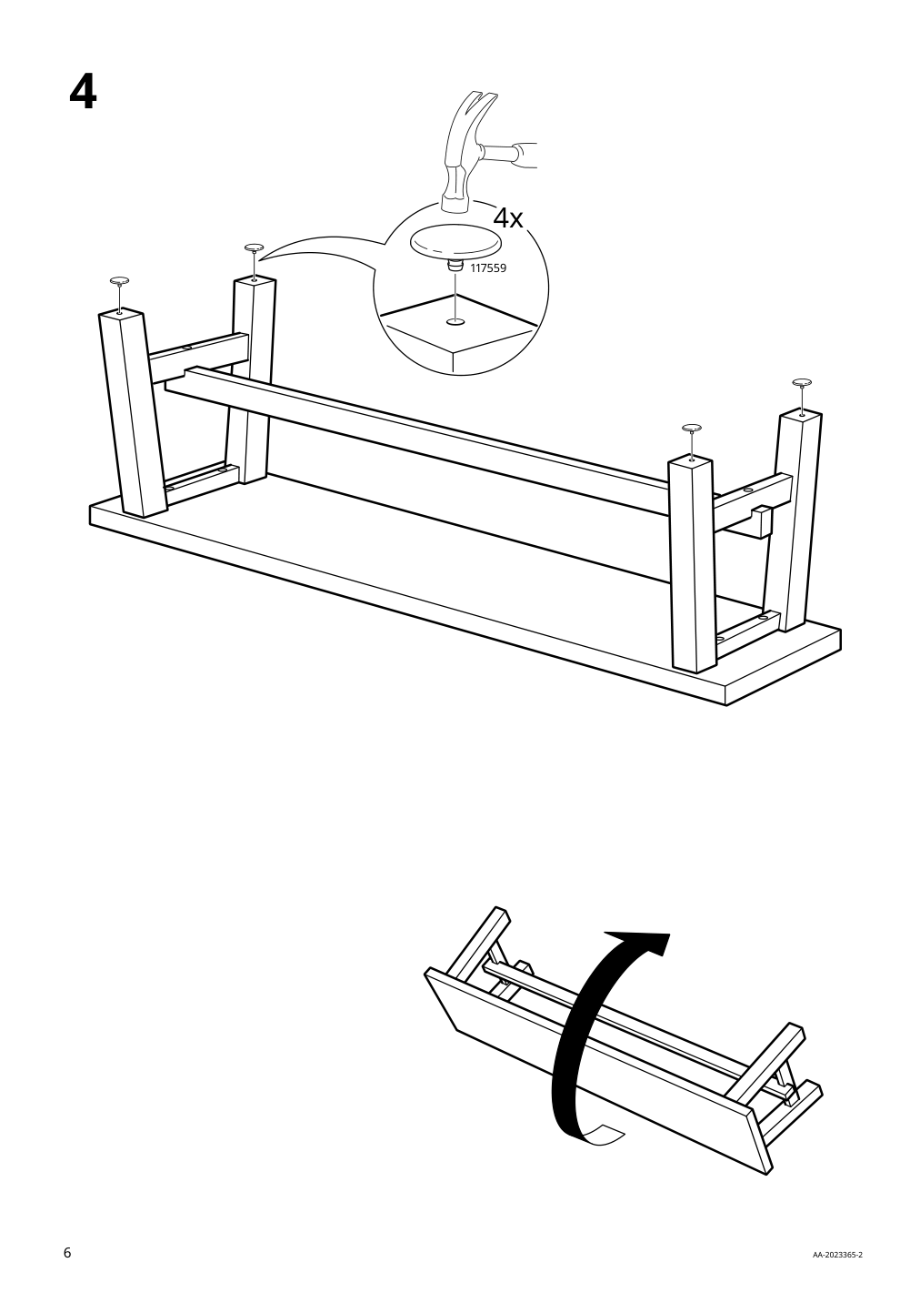 Assembly instructions for IKEA Moeckelby bench oak | Page 6 - IKEA MÖCKELBY bench 303.482.59