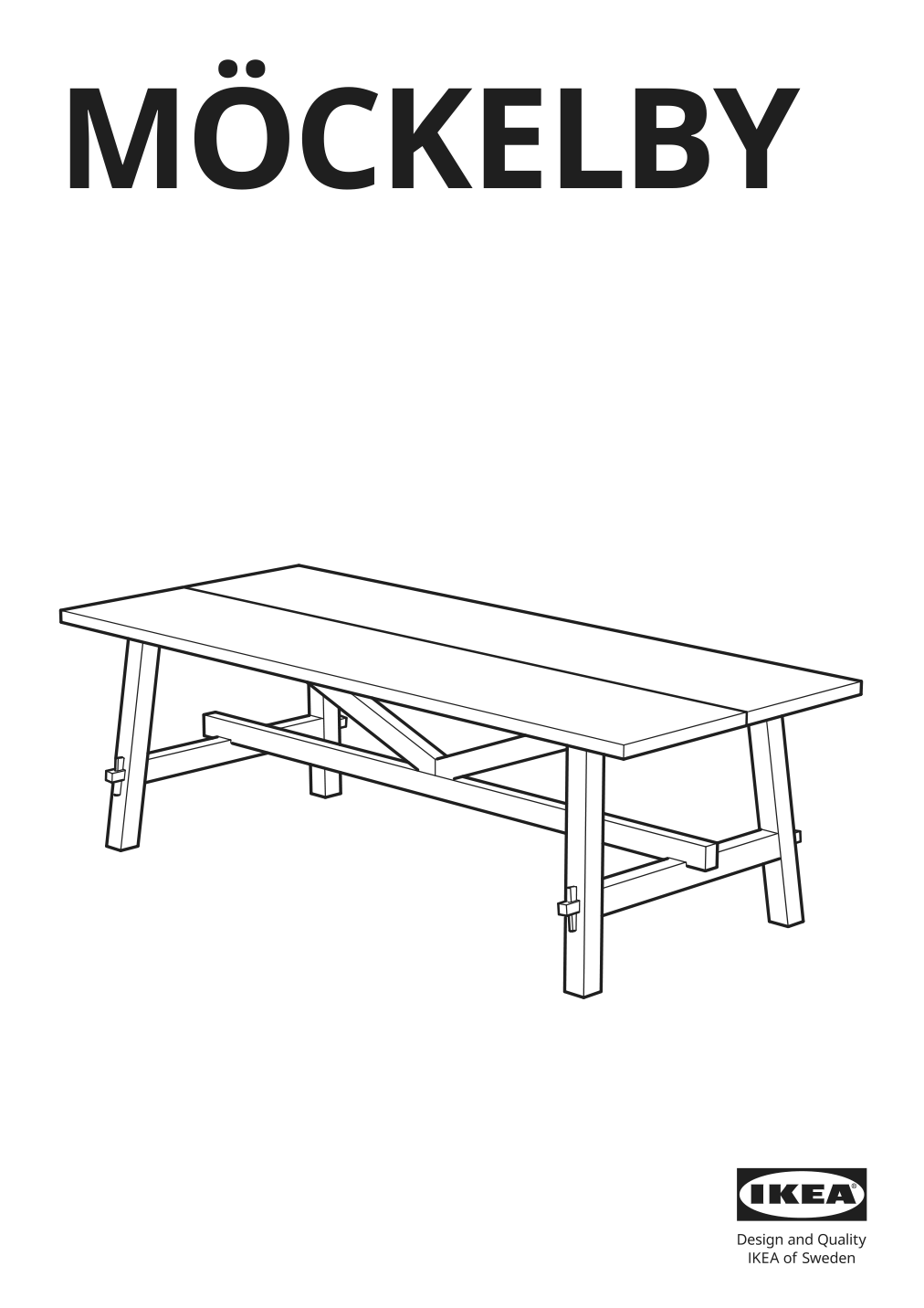 Assembly instructions for IKEA Moeckelby table oak | Page 1 - IKEA MÖCKELBY / ODGER table and 6 chairs 792.770.19