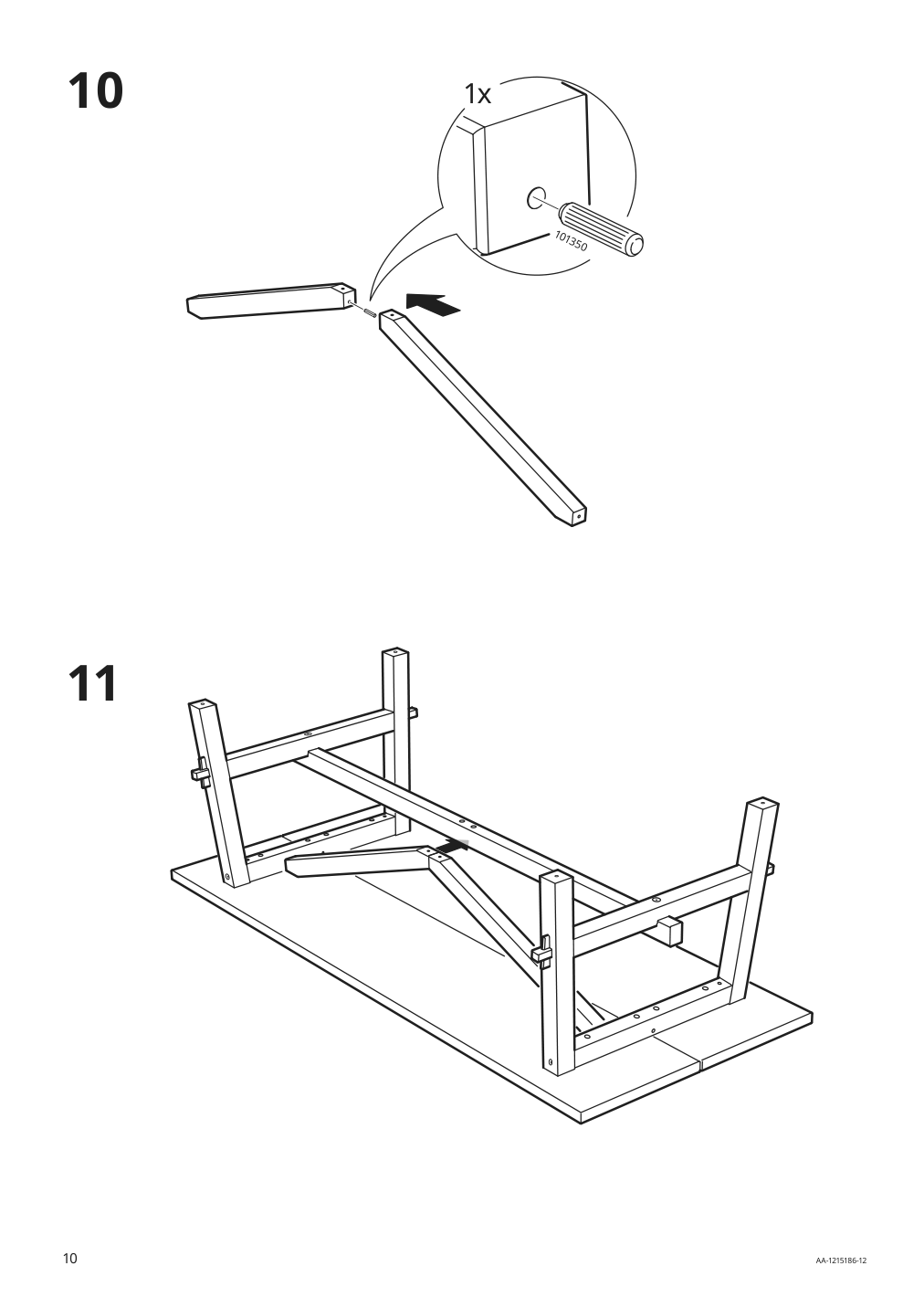 Assembly instructions for IKEA Moeckelby table oak | Page 10 - IKEA MÖCKELBY / ODGER table and 6 chairs 792.770.19