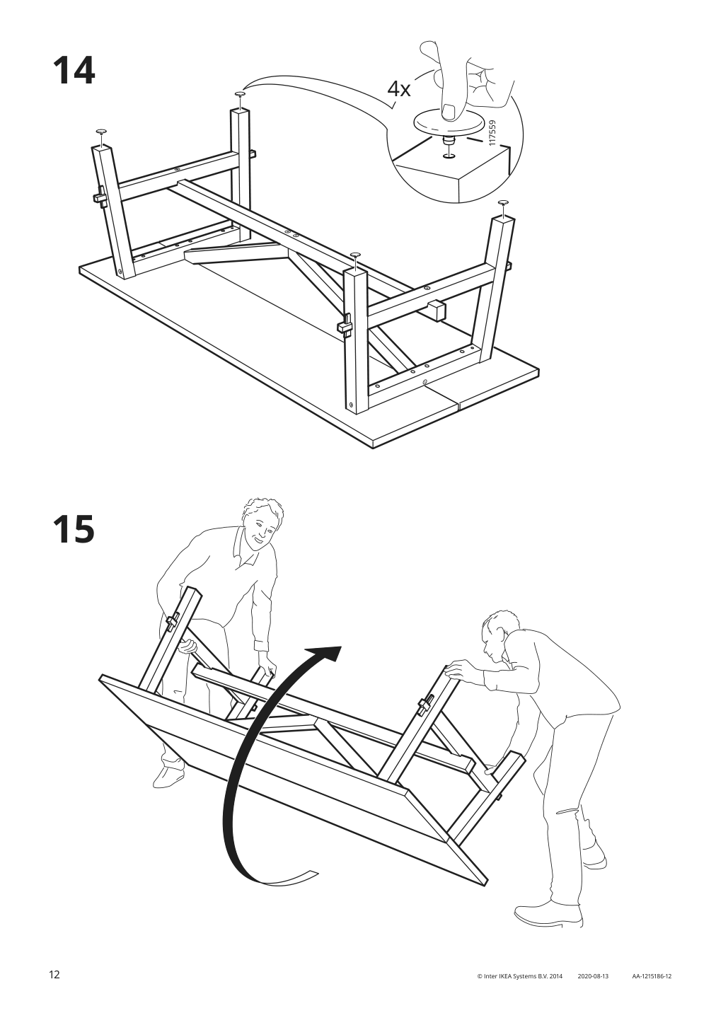 Assembly instructions for IKEA Moeckelby table oak | Page 12 - IKEA MÖCKELBY / ODGER table and 6 chairs 792.770.19