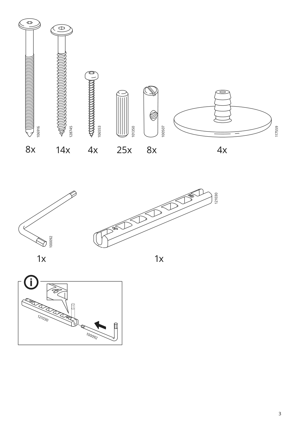 Assembly instructions for IKEA Moeckelby table oak | Page 3 - IKEA MÖCKELBY / ODGER table and 6 chairs 792.770.19