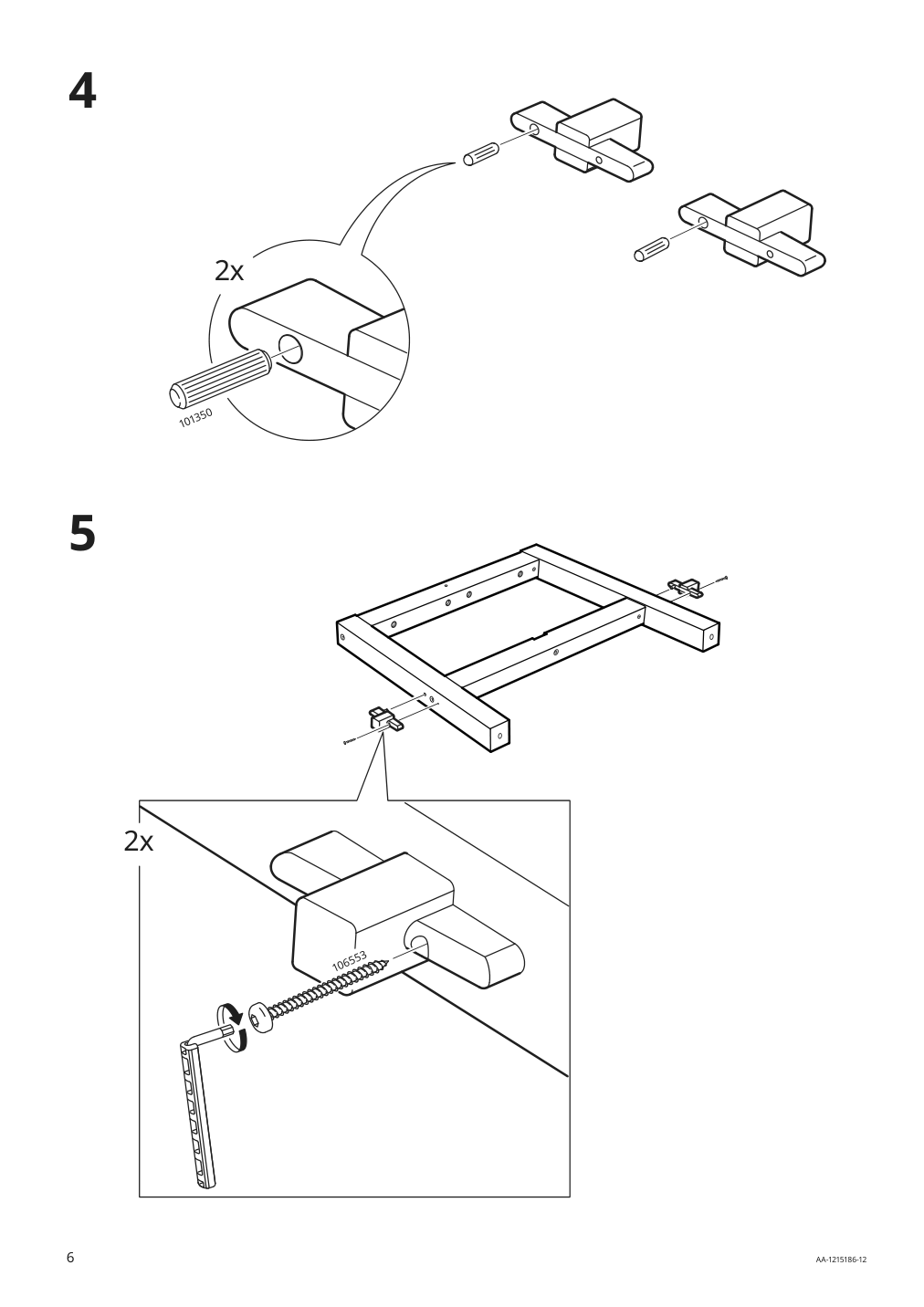 Assembly instructions for IKEA Moeckelby table oak | Page 6 - IKEA MÖCKELBY / BERGMUND table and 6 chairs 694.084.74