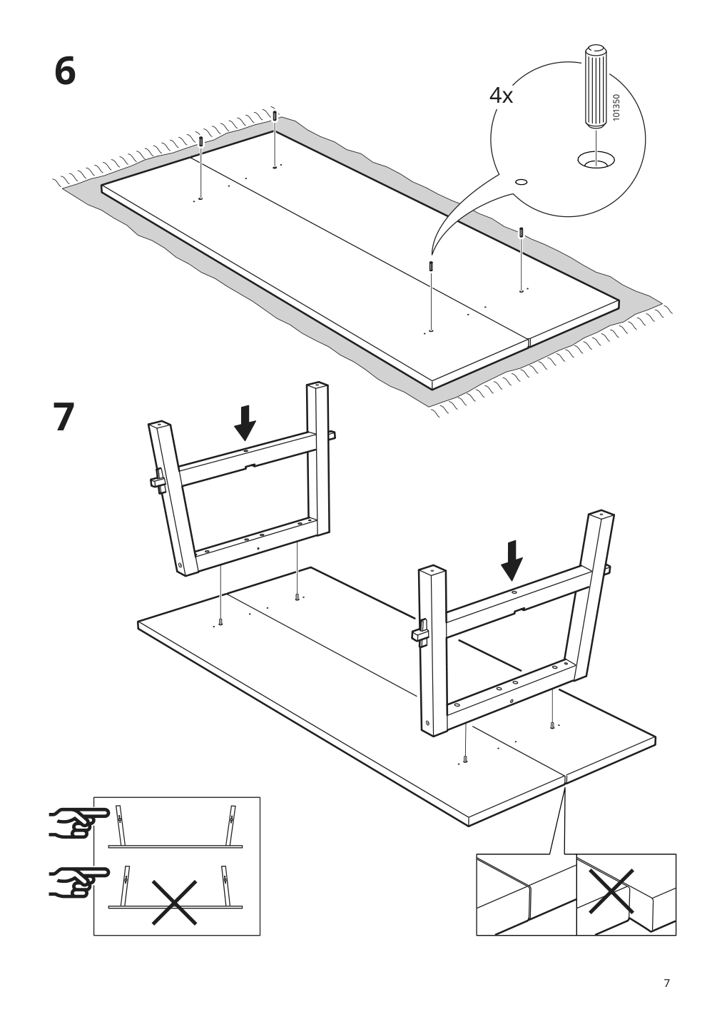 Assembly instructions for IKEA Moeckelby table oak | Page 7 - IKEA MÖCKELBY / BERGMUND table and 6 chairs 694.084.74