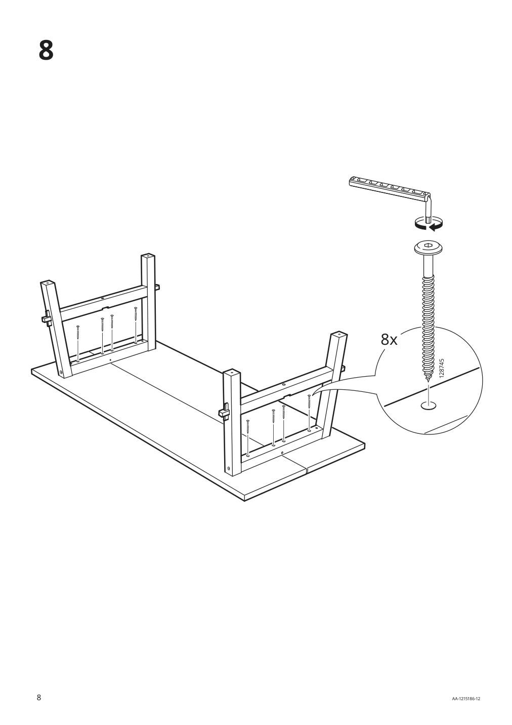 Assembly instructions for IKEA Moeckelby table oak | Page 8 - IKEA MÖCKELBY / BERGMUND table and 6 chairs 694.084.74