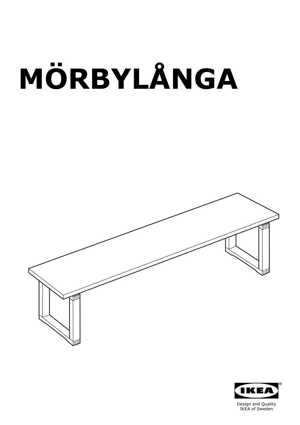 Assembly instructions for IKEA Moerbylanga bench oak veneer brown stained | Page 1 - IKEA MÖRBYLÅNGA bench 503.482.58