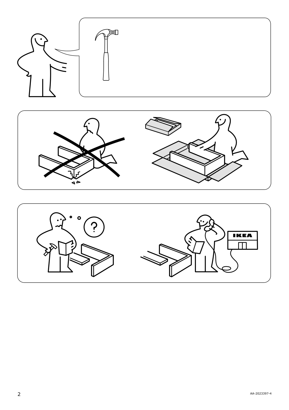 Assembly instructions for IKEA Moerbylanga bench oak veneer brown stained | Page 2 - IKEA MÖRBYLÅNGA bench 503.482.58