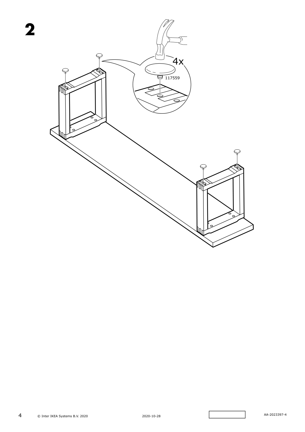 Assembly instructions for IKEA Moerbylanga bench oak veneer brown stained | Page 4 - IKEA MÖRBYLÅNGA bench 503.482.58