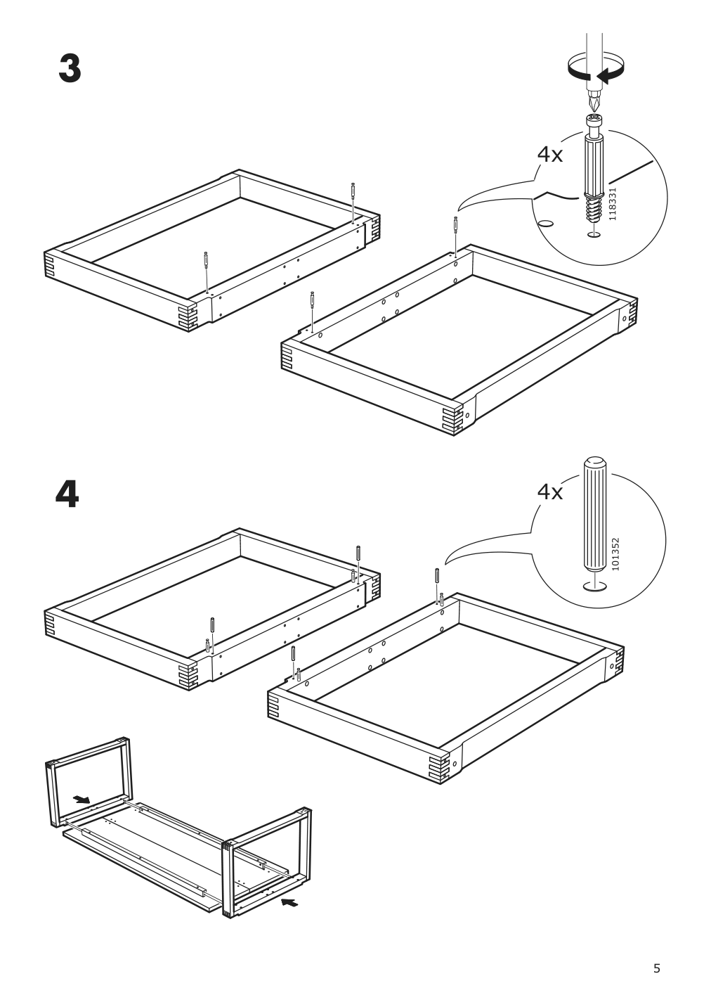 Assembly instructions for IKEA Moerbylanga table oak veneer brown stained | Page 5 - IKEA MÖRBYLÅNGA / LILLÅNÄS table and 6 chairs 094.952.09