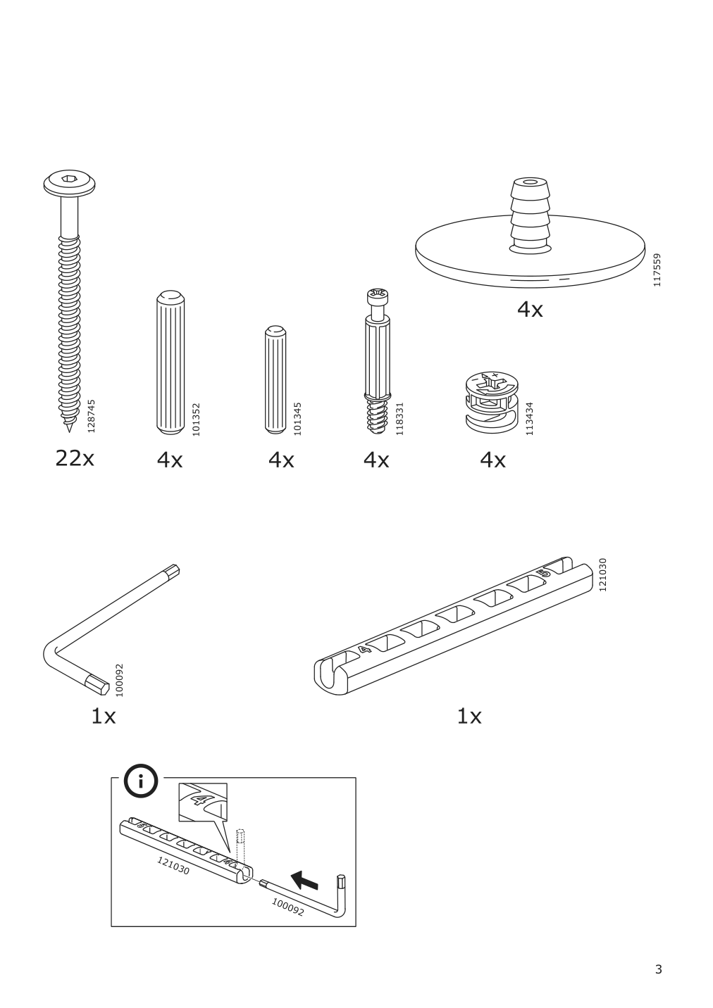 Assembly instructions for IKEA Moerbylanga table oak veneer brown stained | Page 3 - IKEA MÖRBYLÅNGA / TEGELÖN table and 4 chairs 594.774.20