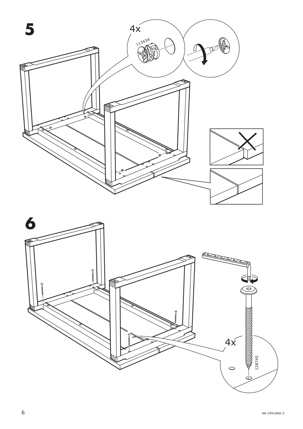 Assembly instructions for IKEA Moerbylanga table oak veneer brown stained | Page 6 - IKEA MÖRBYLÅNGA / TEGELÖN table and 4 chairs 594.774.20