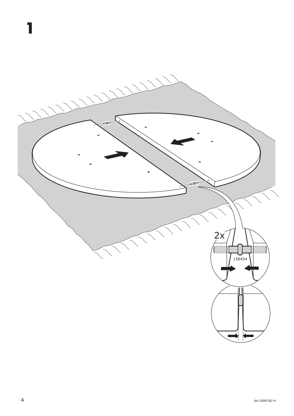 Assembly instructions for IKEA Moerbylanga table oak veneer brown stained | Page 4 - IKEA MÖRBYLÅNGA / MÅRENÄS table and 4 armchairs 895.201.01