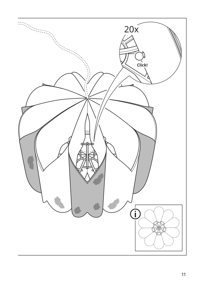 Assembly instructions for IKEA Mojna pendant lamp shade textile white | Page 11 - IKEA MOJNA pendant lamp shade 304.518.64