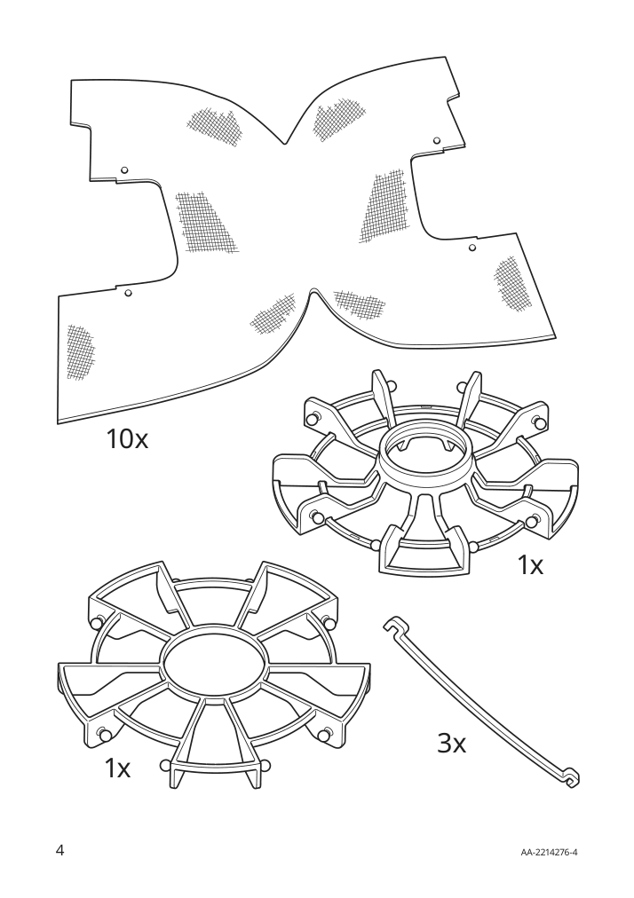 Assembly instructions for IKEA Mojna pendant lamp shade textile white | Page 4 - IKEA MOJNA pendant lamp shade 304.518.64