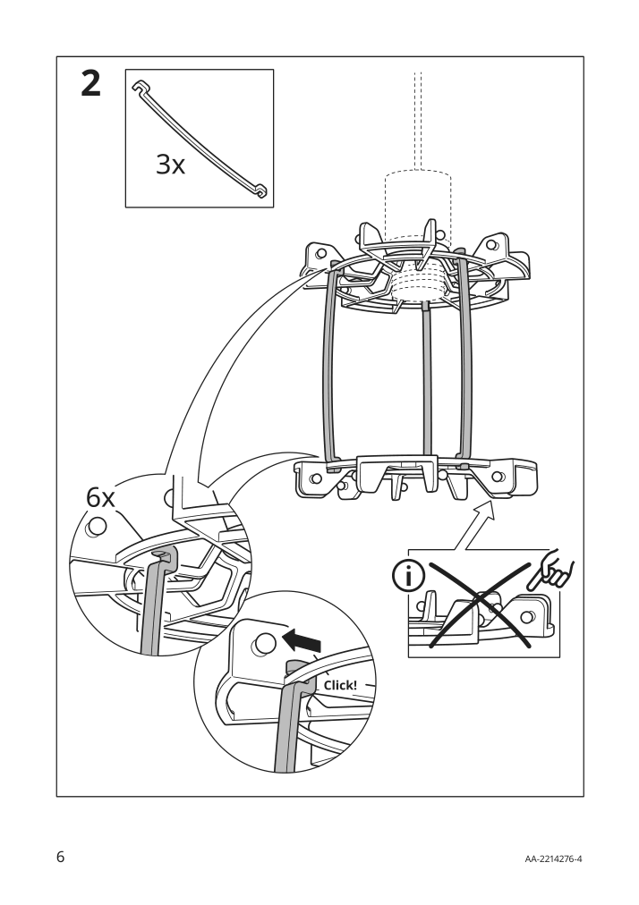 Assembly instructions for IKEA Mojna pendant lamp shade textile white | Page 6 - IKEA MOJNA pendant lamp shade 304.518.64