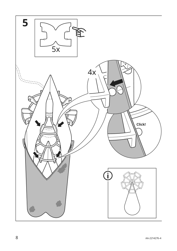 Assembly instructions for IKEA Mojna pendant lamp shade textile white | Page 8 - IKEA MOJNA pendant lamp shade 304.518.64