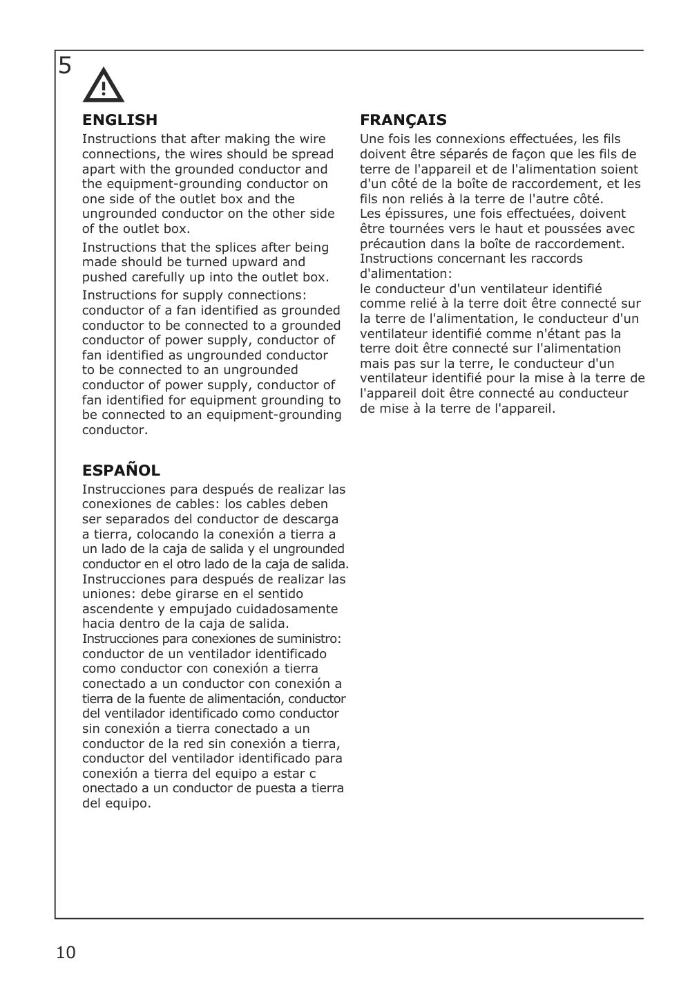 Assembly instructions for IKEA Molnighet 3 blade ceiling fan plastic white | Page 10 - IKEA MOLNIGHET 3-blade ceiling fan 904.242.74