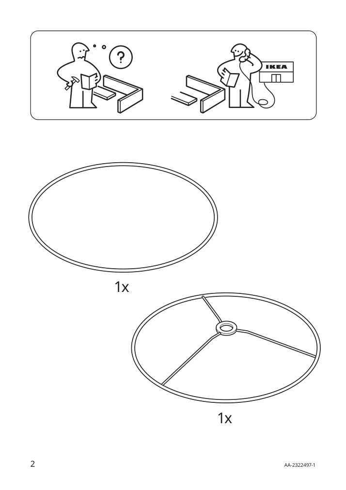 Assembly instructions for IKEA Molnskikt lamp shade dark blue velvet | Page 2 - IKEA MOLNSKIKT lamp shade 805.423.67