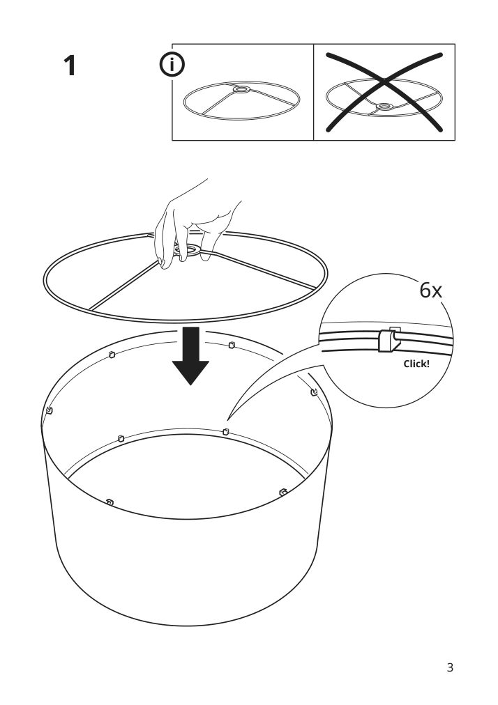 Assembly instructions for IKEA Molnskikt lamp shade dark blue velvet | Page 3 - IKEA MOLNSKIKT lamp shade 805.423.67