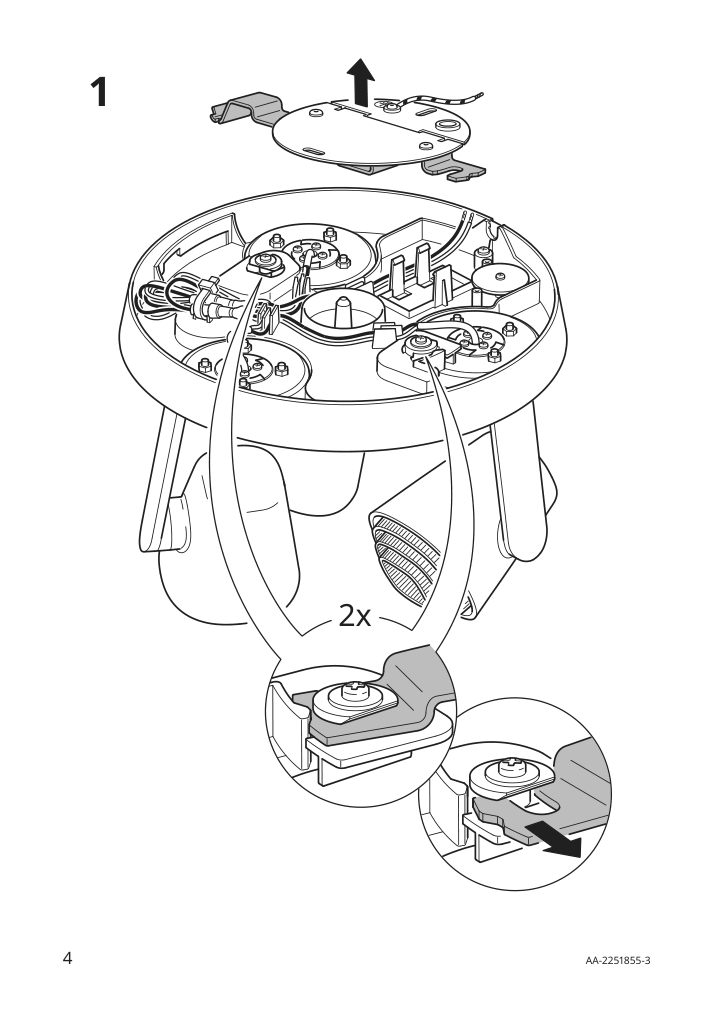 Assembly instructions for IKEA Monazit ceiling spotlight with 3 lights nickel plated | Page 4 - IKEA MONAZIT ceiling spotlight with 3 lights 904.076.46
