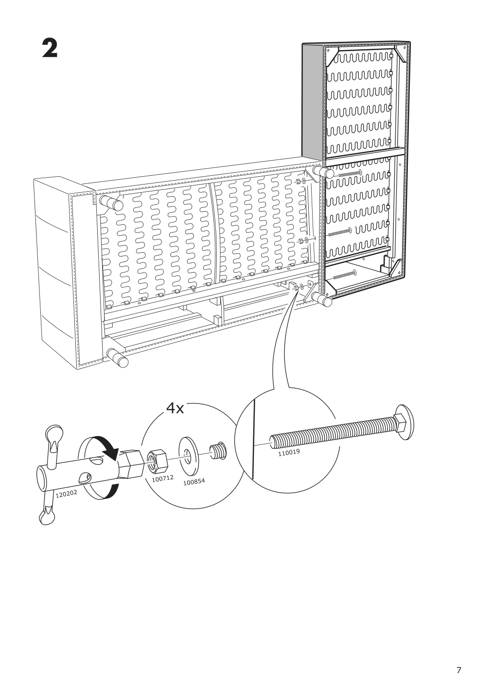 Assembly instructions for IKEA Morabo chaise section frame grann bomstad black | Page 7 - IKEA MORABO 5-seat sofa with chaises 994.423.96