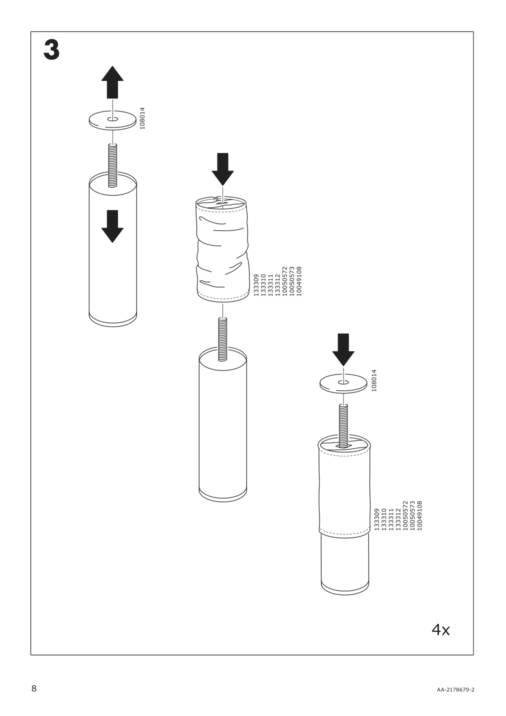 Assembly instructions for IKEA Morabo chaise section frame gunnared light green | Page 8 - IKEA MORABO sofa 692.726.87