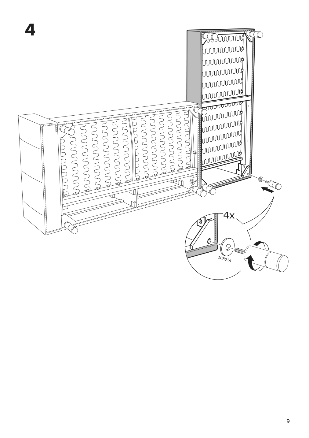 Assembly instructions for IKEA Morabo chaise section frame gunnared light green | Page 9 - IKEA MORABO sofa 692.726.87