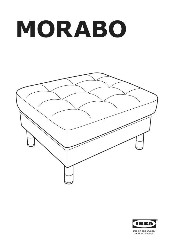 Assembly instructions for IKEA Morabo ottoman frame grann bomstad dark beige | Page 1 - IKEA MORABO ottoman 992.757.45