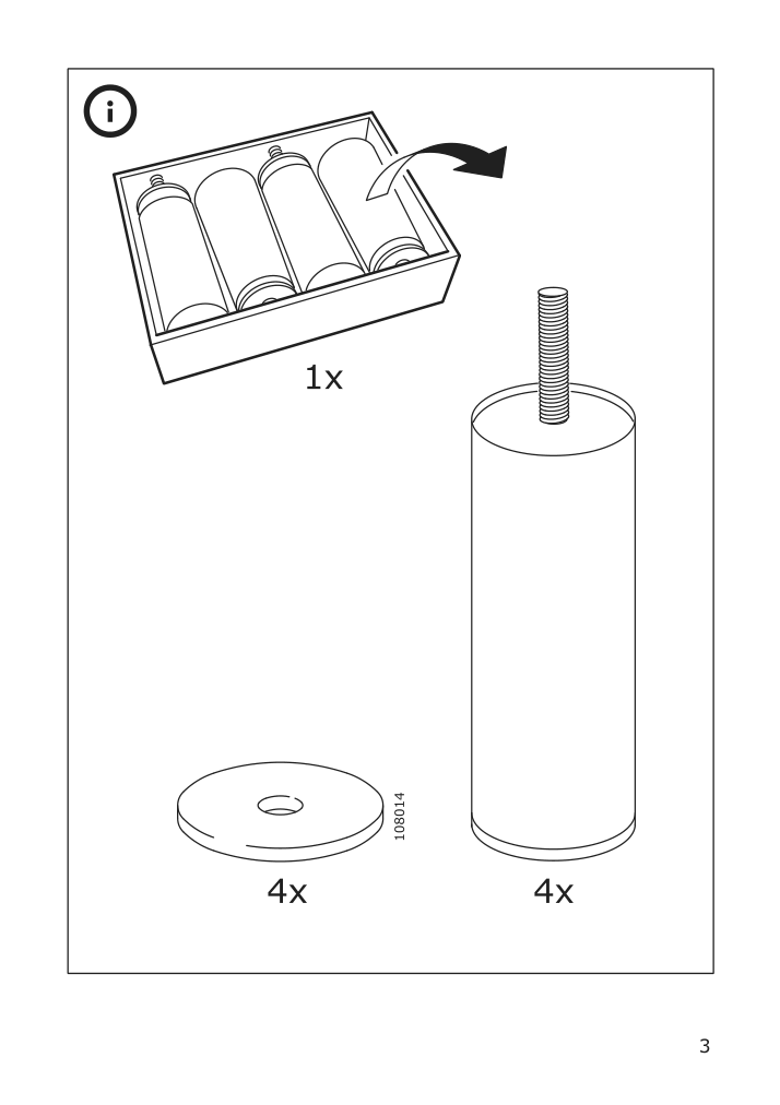 Assembly instructions for IKEA Morabo ottoman frame grann bomstad golden brown | Page 3 - IKEA MORABO ottoman 392.691.82