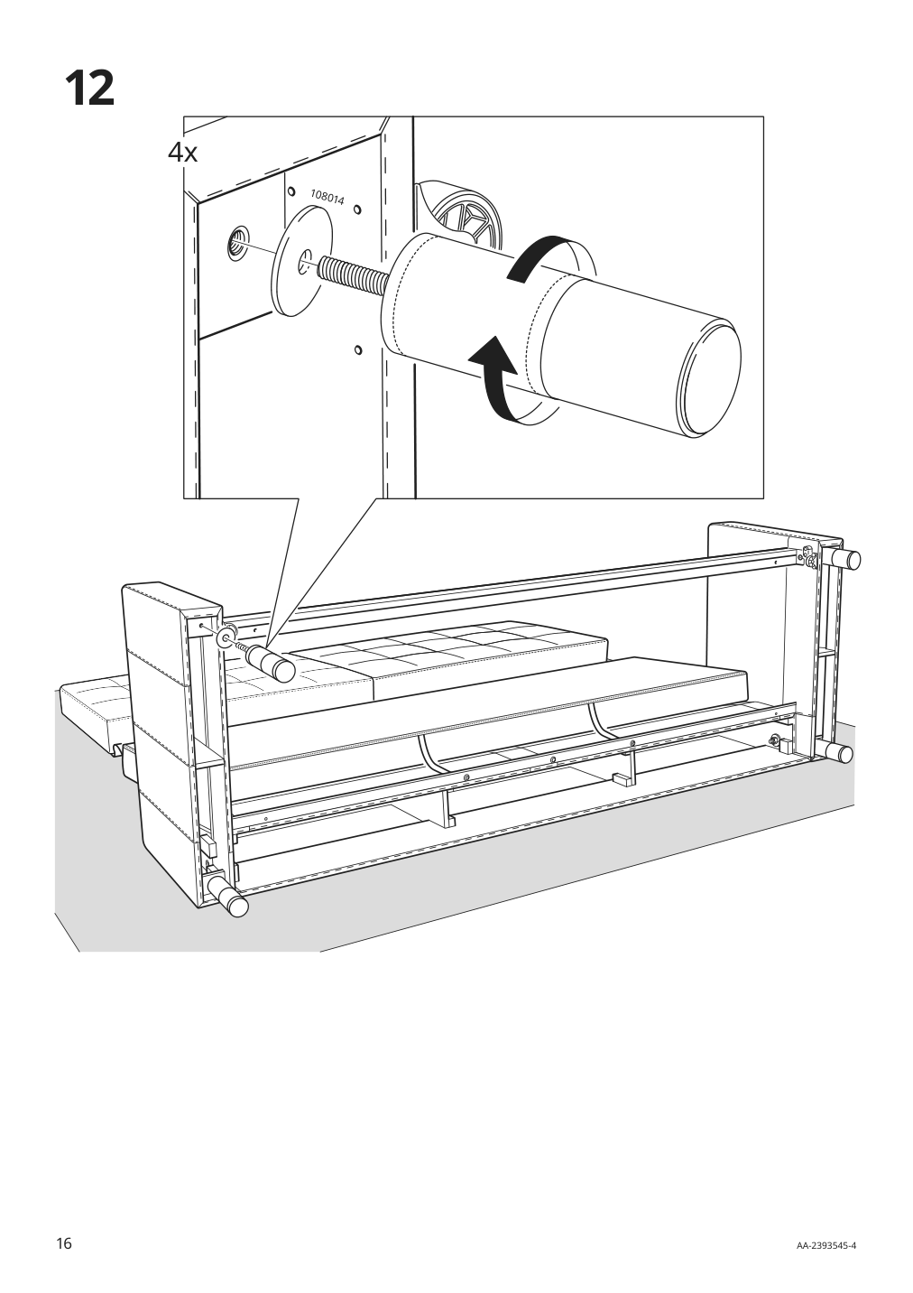 Assembly instructions for IKEA Morabo sleeper sofa grann bomstad golden brown | Page 16 - IKEA MORABO sleeper sofa 394.913.23