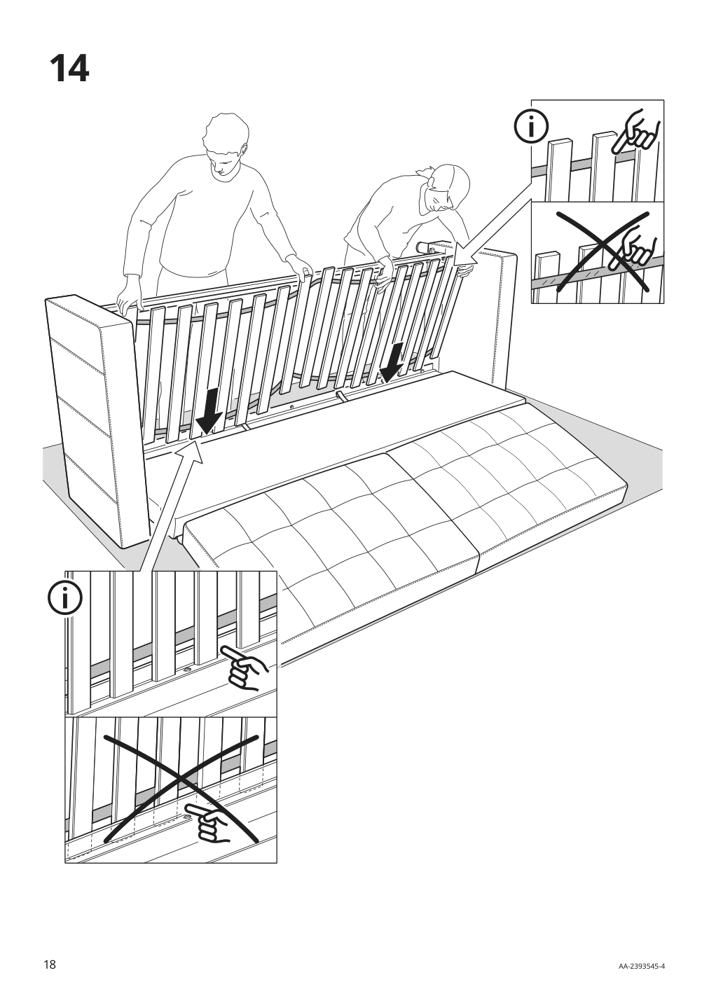 Assembly instructions for IKEA Morabo sleeper sofa grann bomstad black | Page 18 - IKEA MORABO sleeper sofa 194.913.19