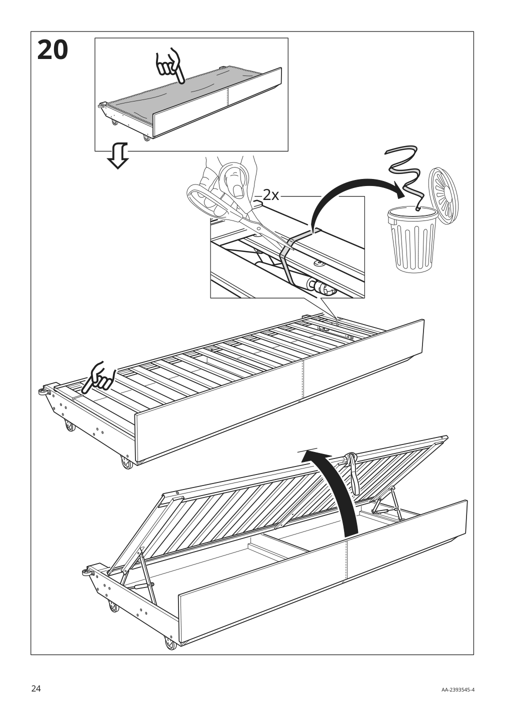 Assembly instructions for IKEA Morabo sleeper sofa grann bomstad black | Page 24 - IKEA MORABO sleeper sofa 194.913.19