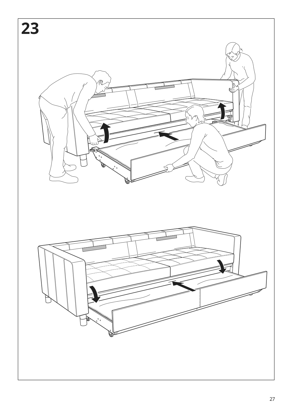 Assembly instructions for IKEA Morabo sleeper sofa grann bomstad golden brown | Page 27 - IKEA MORABO sleeper sofa 994.913.20