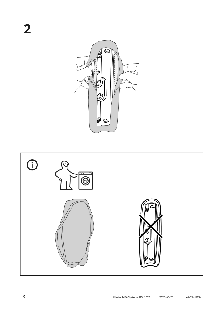 Assembly instructions for IKEA Mullfjaellet armrest naggen beige | Page 8 - IKEA MULLFJÄLLET conference chair with casters 193.997.97