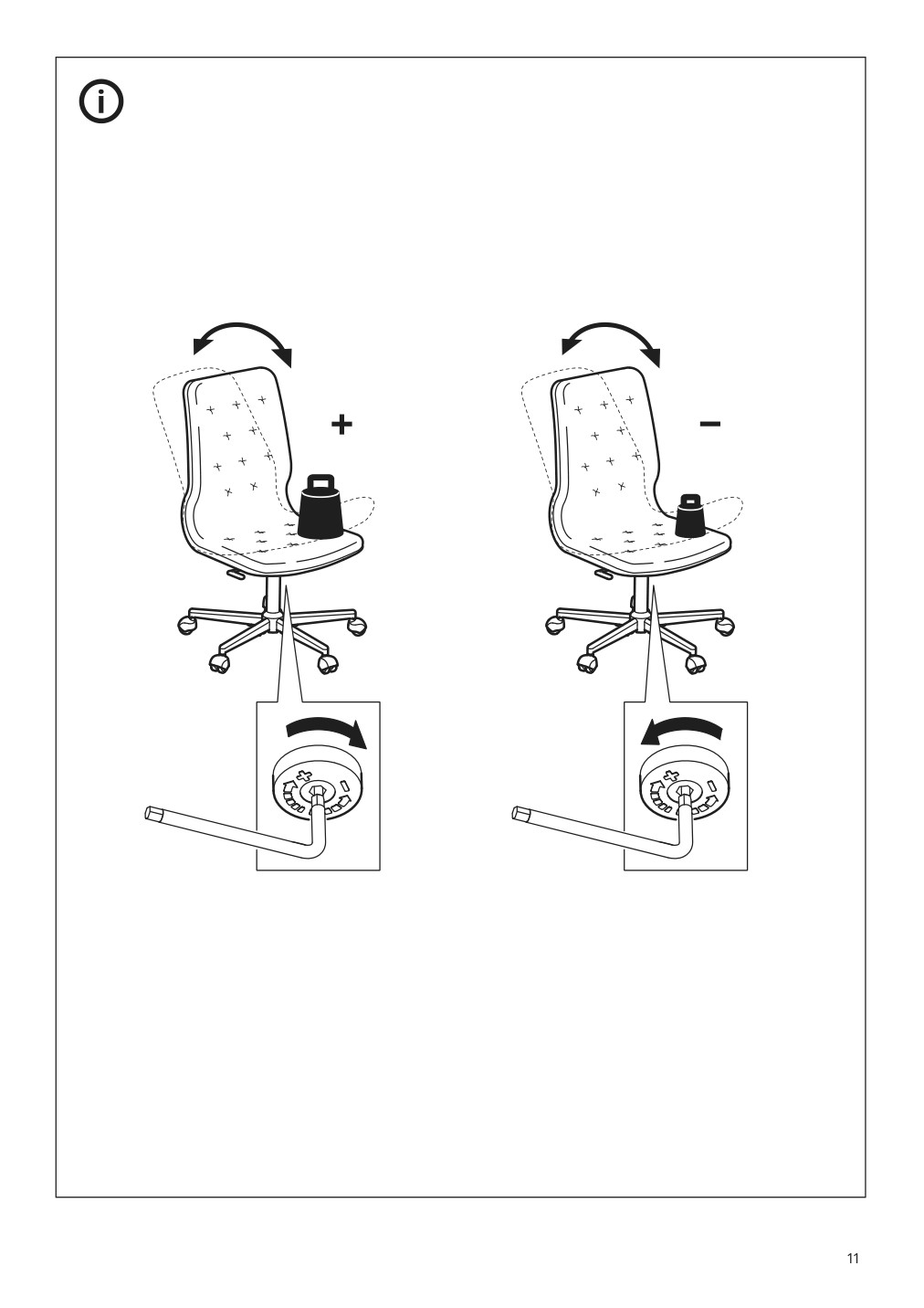 Assembly instructions for IKEA Mullfjaellet conference chair with casters naggen dark gray | Page 11 - IKEA MULLFJÄLLET conference chair with casters 804.724.92