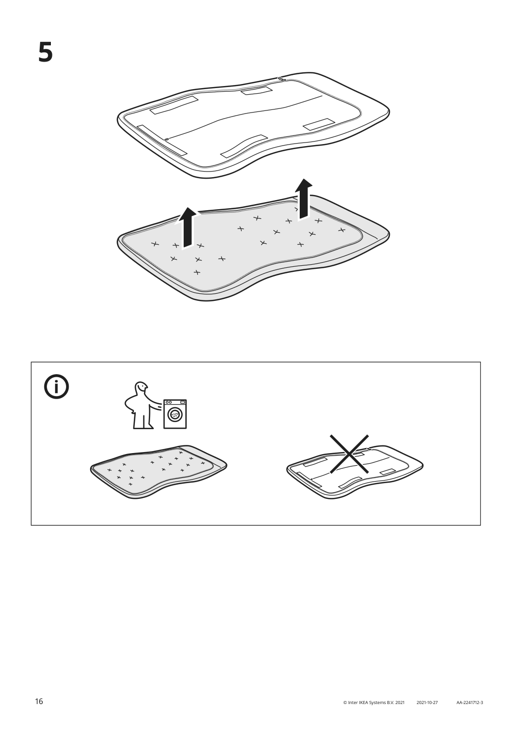 Assembly instructions for IKEA Mullfjaellet conference chair with casters naggen dark gray | Page 16 - IKEA MULLFJÄLLET conference chair with casters 804.724.92