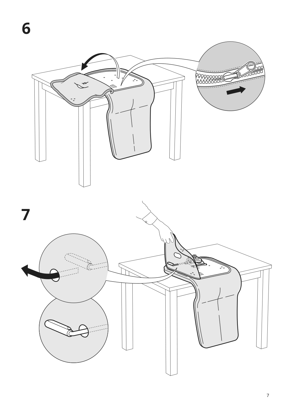 Assembly instructions for IKEA Mullfjaellet conference chair with casters naggen dark gray | Page 7 - IKEA MULLFJÄLLET conference chair with casters 804.724.92