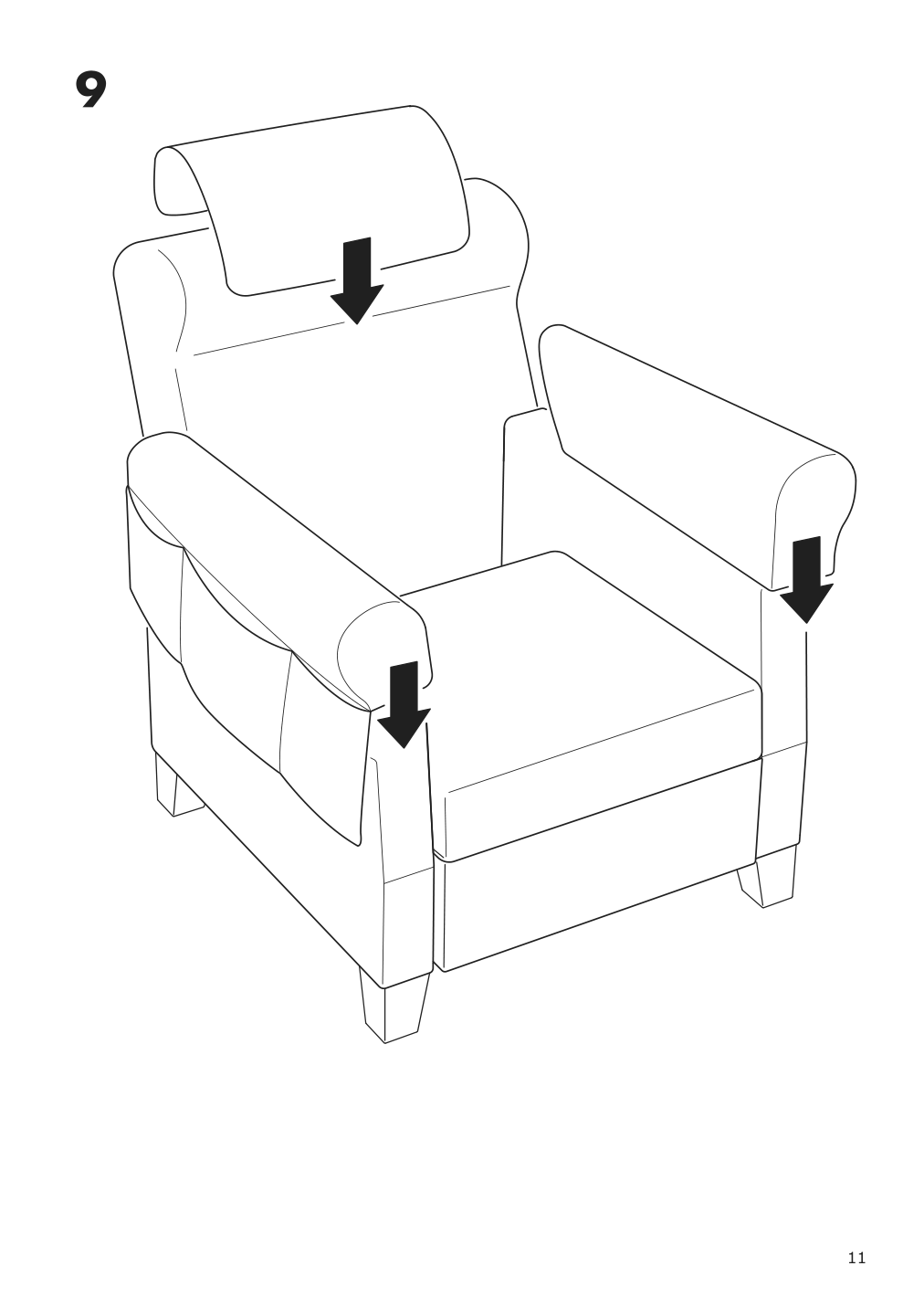 Assembly instructions for IKEA Muren recliner remmarn light gray | Page 11 - IKEA MUREN recliner 004.385.53