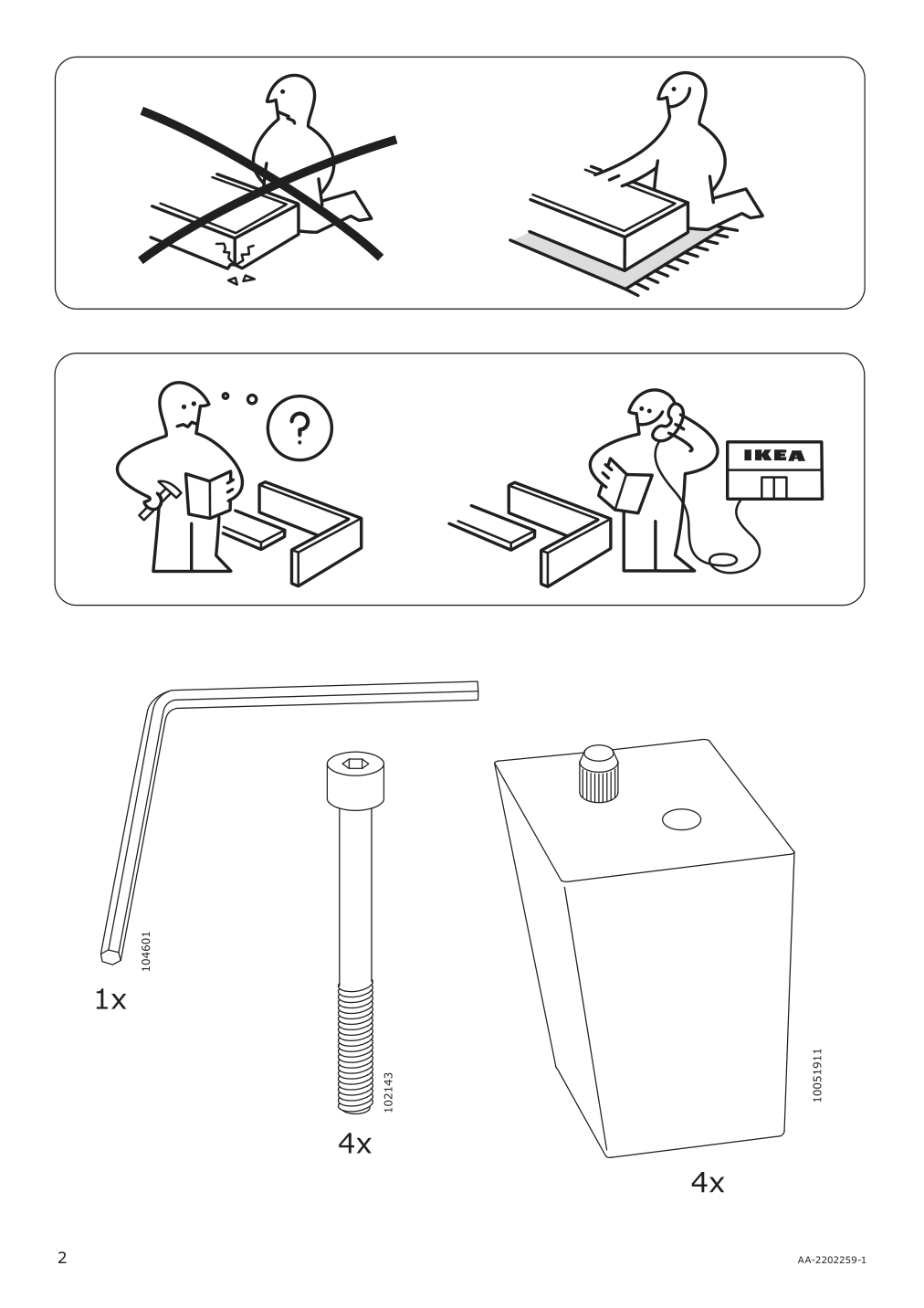 Assembly instructions for IKEA Muren recliner remmarn light gray | Page 2 - IKEA MUREN recliner 004.385.53